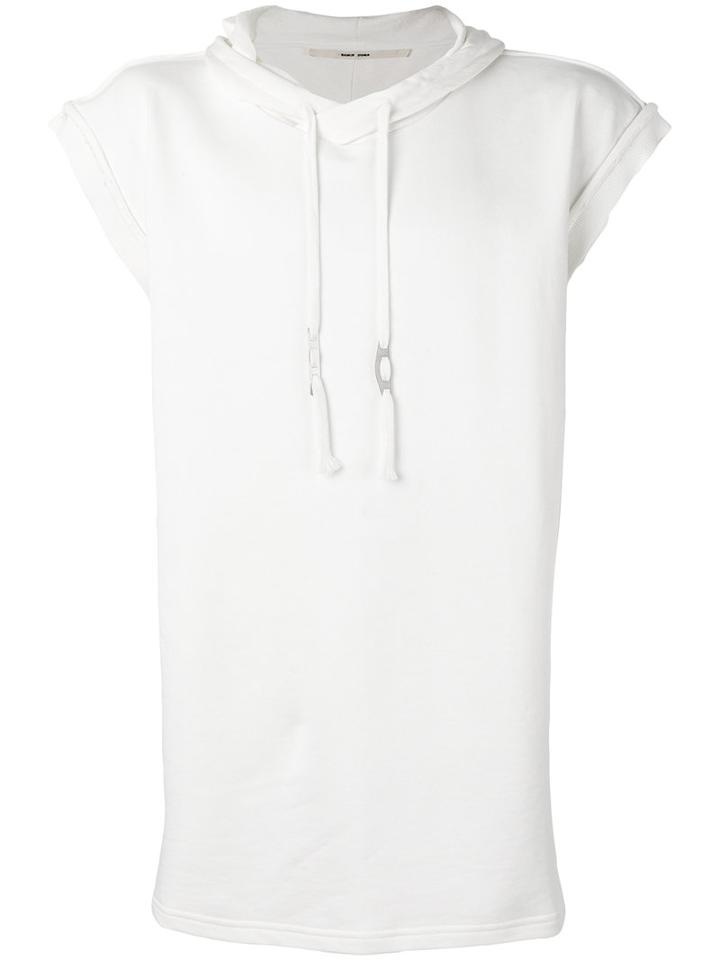 Damir Doma - Shortsleeved Drawstring Hoodie - Men - Cotton/polyester - Xl, Nude/neutrals, Cotton/polyester