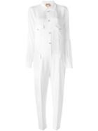 No21 Shirt Jumpsuit, Women's, Size: 36, White, Polyester/cupro