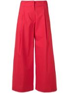 Etro Wide Crop Trousers - Red