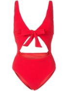 Suboo Giselle Tie Front Swimsuit - Red