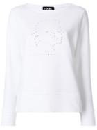 Karl Lagerfeld Karl Silhouette Sweatshirt - White