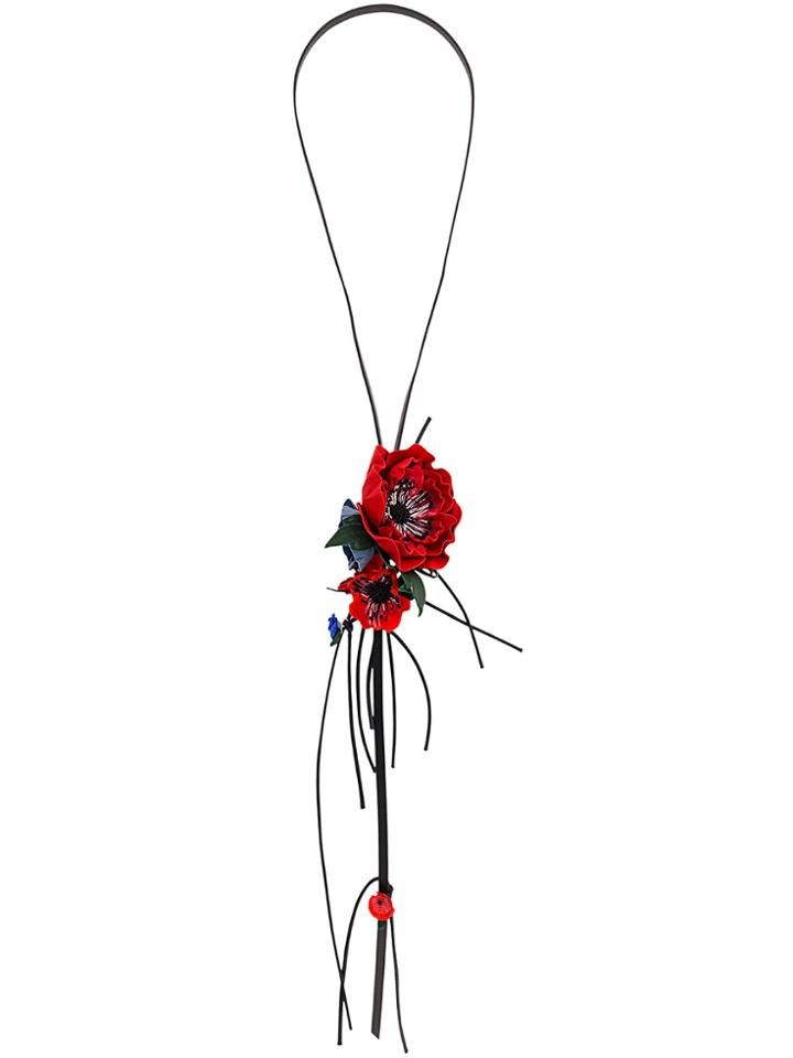 Sonia Rykiel Long Anemone Necklace - Black
