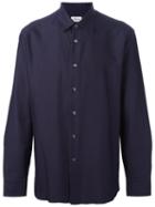 Brioni Classic Pin-dot Shirt, Men's, Size: Xl, Blue, Cotton