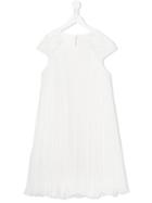 Loredana Pleated Voile Dress, Girl's, Size: 14 Yrs, White