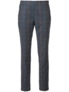 Carolina Herrera - Plaid Slim Trousers - Women - Silk/wool - 14, Grey, Silk/wool