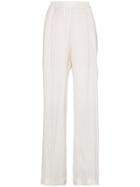 Stella Mccartney Silk High Waisted Trousers - White