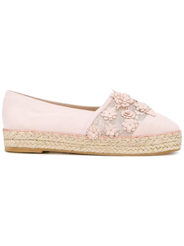 Elie Saab Floral Espadrilles - Pink & Purple
