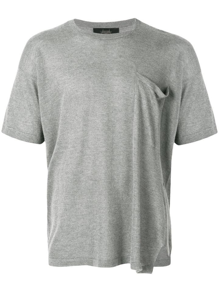 Maison Flaneur Knitted T-shirt - Grey