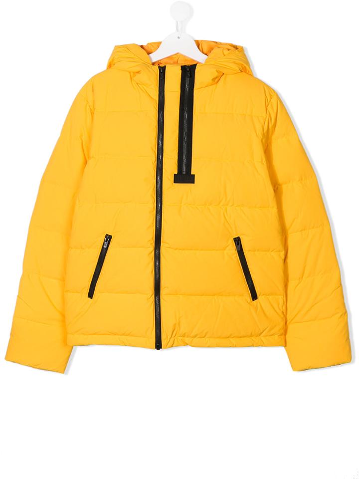 Kenzo Kids Zipped Padded Jacket - Yellow & Orange