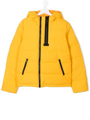 Kenzo Kids Zipped Padded Jacket - Yellow & Orange