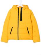 Kenzo Kids Zipped Padded Jacket - Yellow & Orange