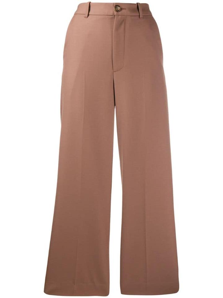 Moncler Pleated Cropped Trousers - Neutrals