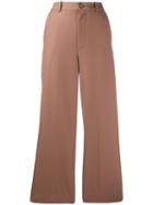 Moncler Pleated Cropped Trousers - Neutrals