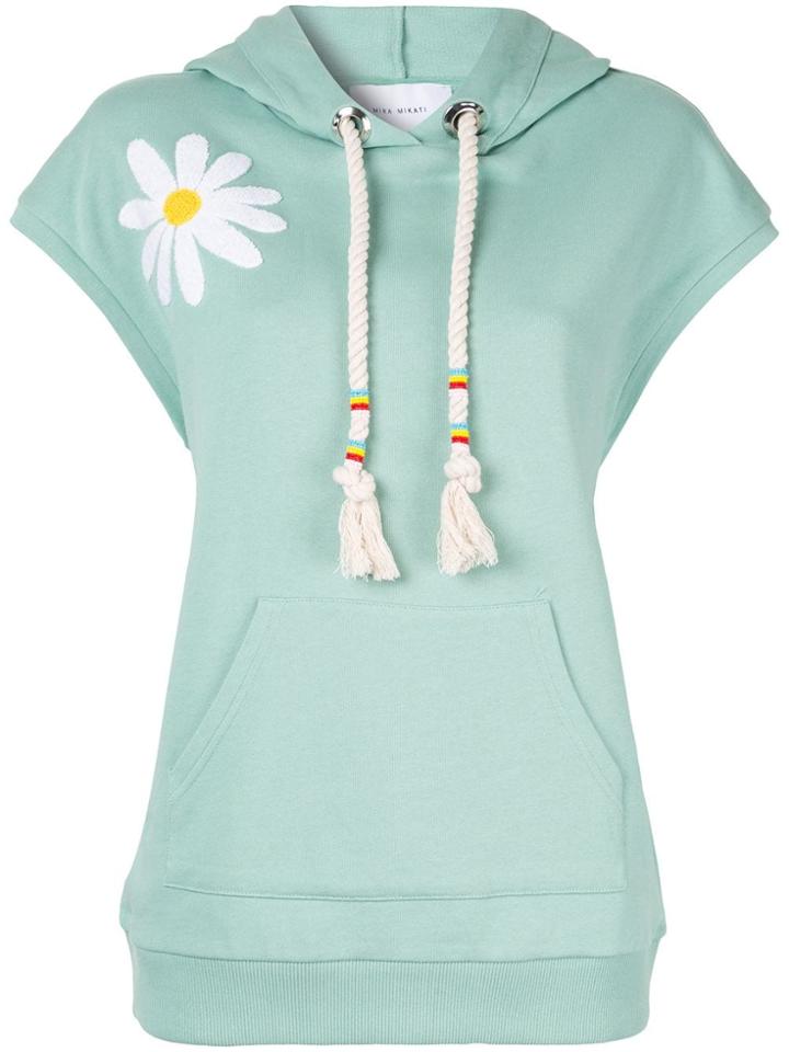 Mira Mikati Daisy Chenille Embroidered Hoodie - Green