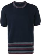 Qasimi Stripe Detail T-shirt - Blue