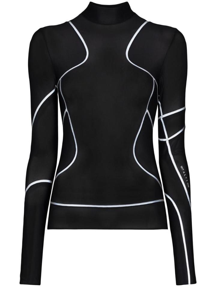 1017 Alyx 9sm Reflective-trim Mesh Top - Black