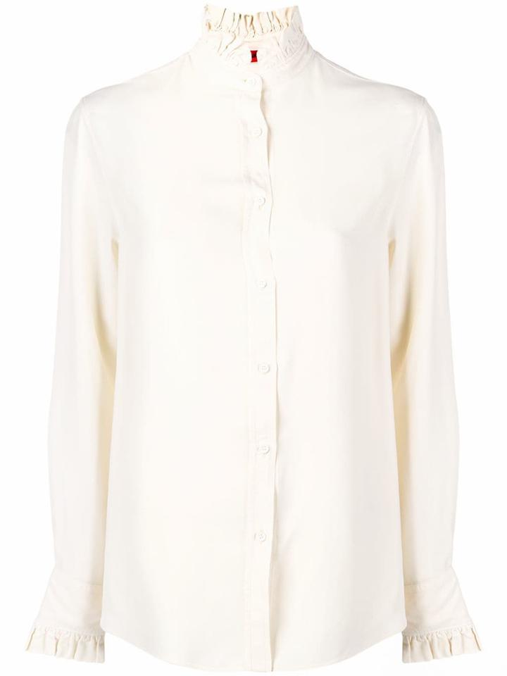 The Gigi Ruffled Collar Shirt - White