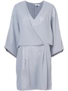 Halston Heritage Printed Detail Dress - Grey