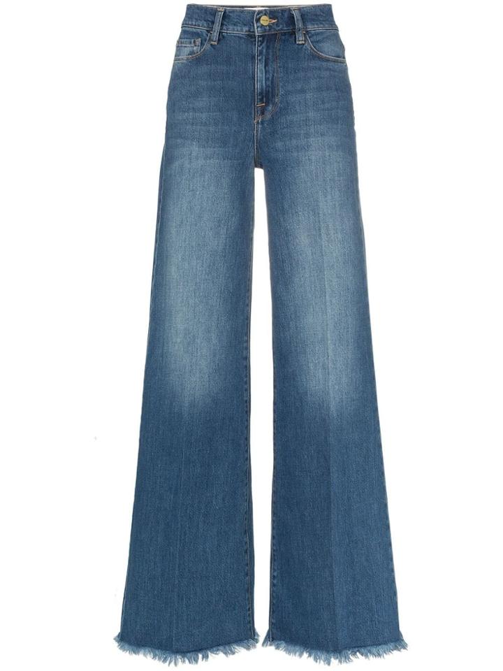 Frame Le Palazzo Raw Edge Jeans - Blue