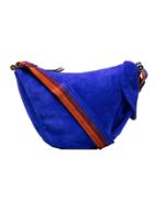 Manu Atelier Blue Hobo Fernweh Suede Shoulder Bag