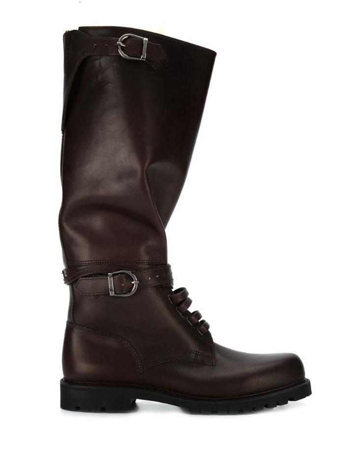 Holland & Holland Buckled Knee Length Boots - Brown
