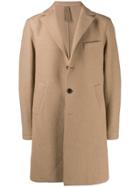 Eleventy Single-breasted Textured Coat - Neutrals