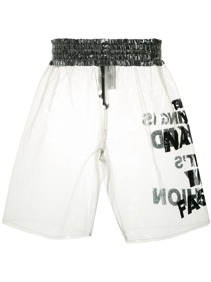 Comme Des Garçons Vintage Plastic Shorts - Black
