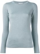Brunello Cucinelli Metallic Effect Jumper, Women's, Size: Small, Blue, Silk/polyamide/cashmere/metallized Polyester