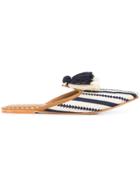 Figue Audrey Arrow Stripe Mules - Brown