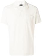Tom Ford Pointed Collar Polo Top - Neutrals