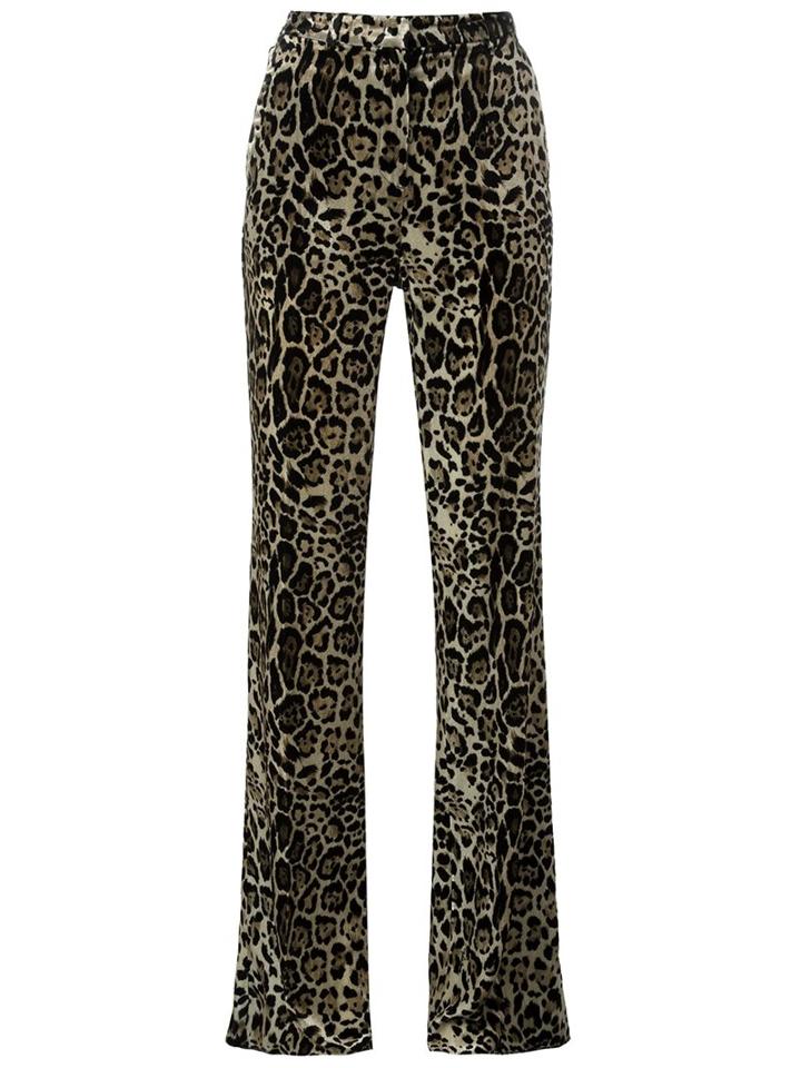 Roberto Cavalli Mid-rise Leopard Print Trousers