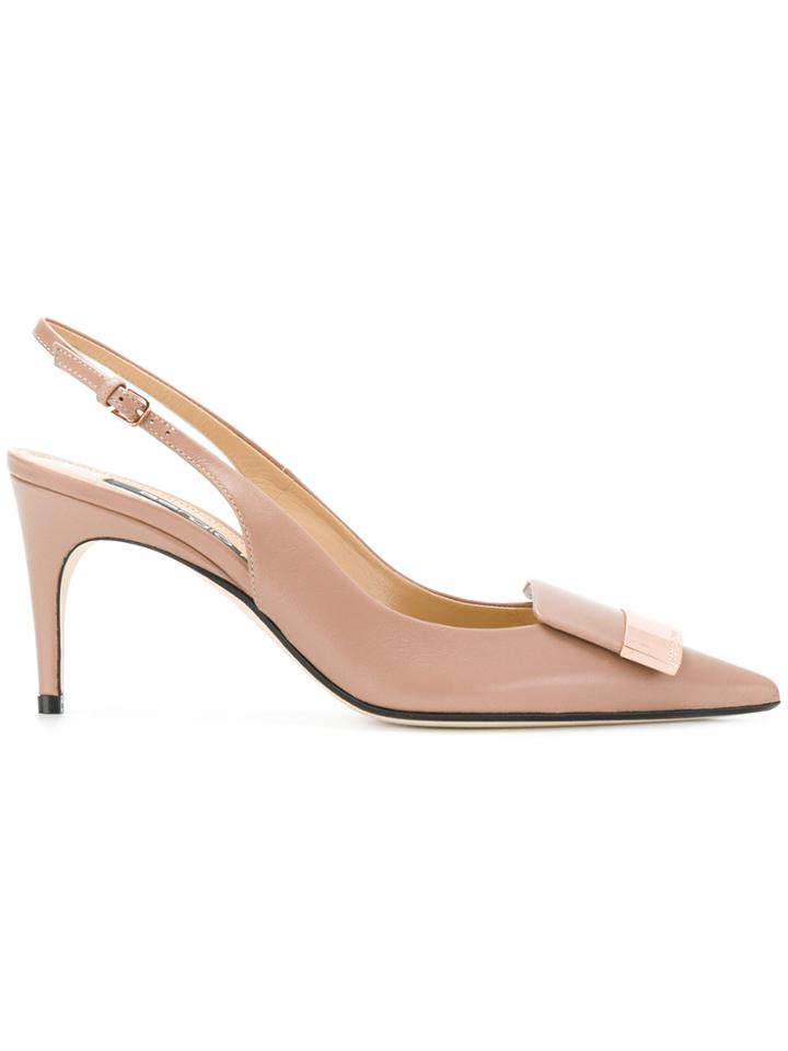 Sergio Rossi Sr1 Slingback Pumps - Nude & Neutrals