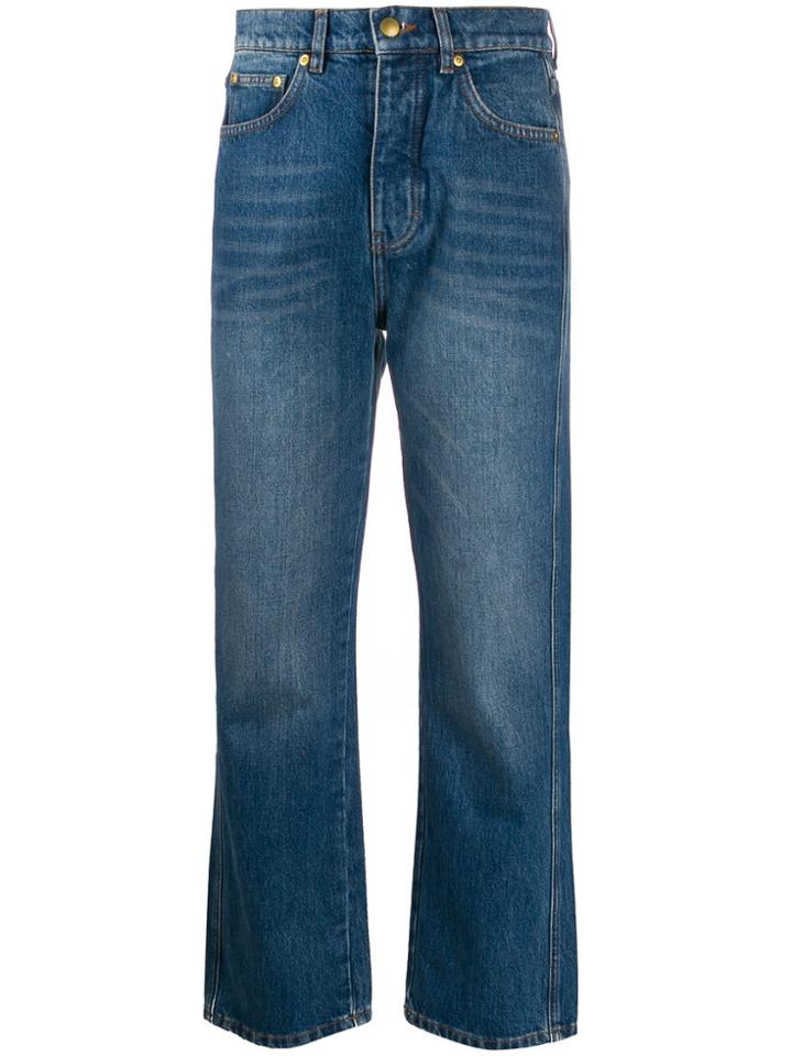 Victoria Victoria Beckham High Rise Stonewashed Jeans - Blue