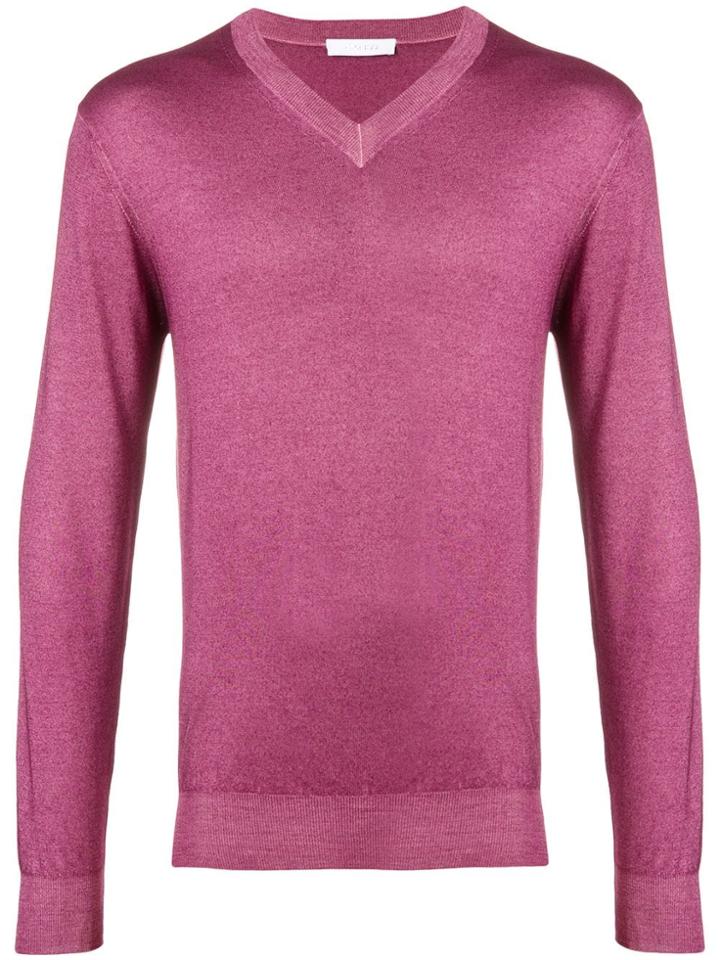 Cruciani V-neck Sweater - Pink