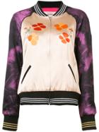 Rodarte Contrast Panel Bomber Jacket - Pink & Purple