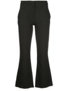 Taylor Cropped Flared Trousers - Black