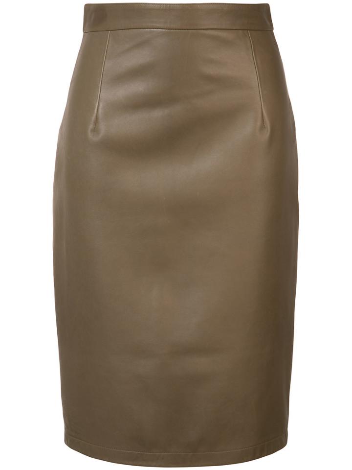 Sylvie Schimmel - 'glove' Skirt - Women - Leather - 40, Nude/neutrals, Leather