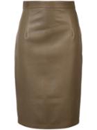 Sylvie Schimmel - 'glove' Skirt - Women - Leather - 40, Nude/neutrals, Leather