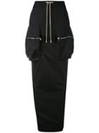 Skirt - Women - Cotton - S, Black, Cotton, Rick Owens Drkshdw