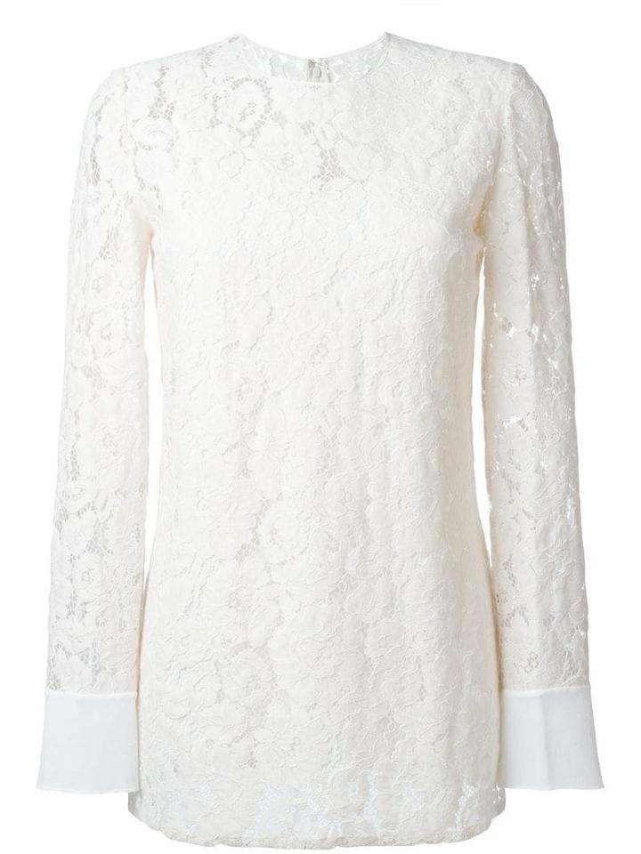 Lanvin Floral Long Sleeved Top - Neutrals