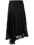 Kenzo Asymmetric Lace Skirt - Black