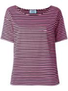 Prada Striped T-shirt, Women's, Size: Small, Pink/purple, Cotton