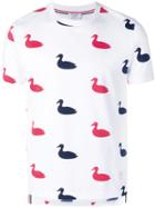 Thom Browne Allover Ducks Jersey Tee - Red