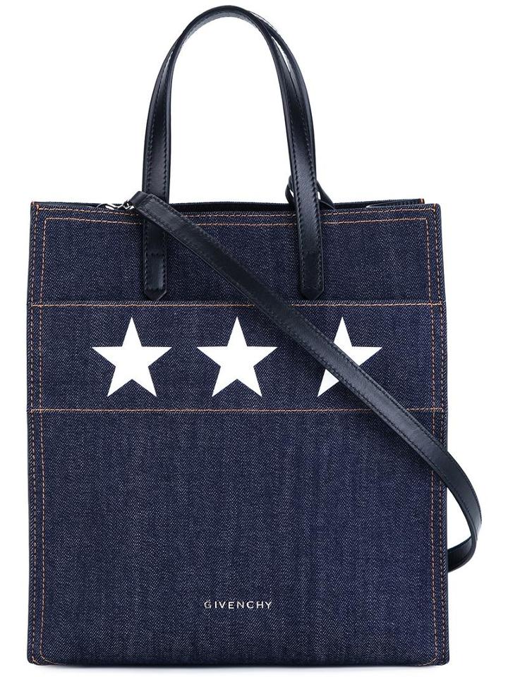 Givenchy Small Stargate Shoulder Bag, Women's, Blue, Cotton/polyester/spandex/elastane