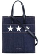 Givenchy Small Stargate Shoulder Bag, Women's, Blue, Cotton/polyester/spandex/elastane