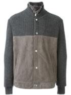 Brunello Cucinelli Cashmere Colour Block Jacket, Men's, Size: Xl, Grey, Cotton/leather/nylon/cashmere