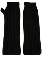 Marni Knitted Fingerless Gloves, Men's, Black, Virgin Wool