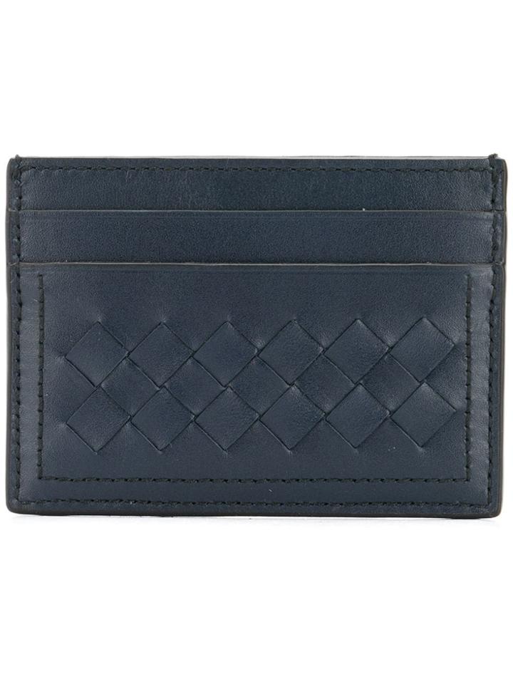 Bottega Veneta Intrecciato Detail Cardholder - Blue