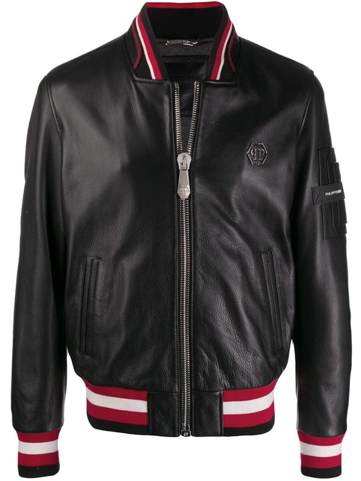 Philipp Plein Embellished Skull Jacket - Black