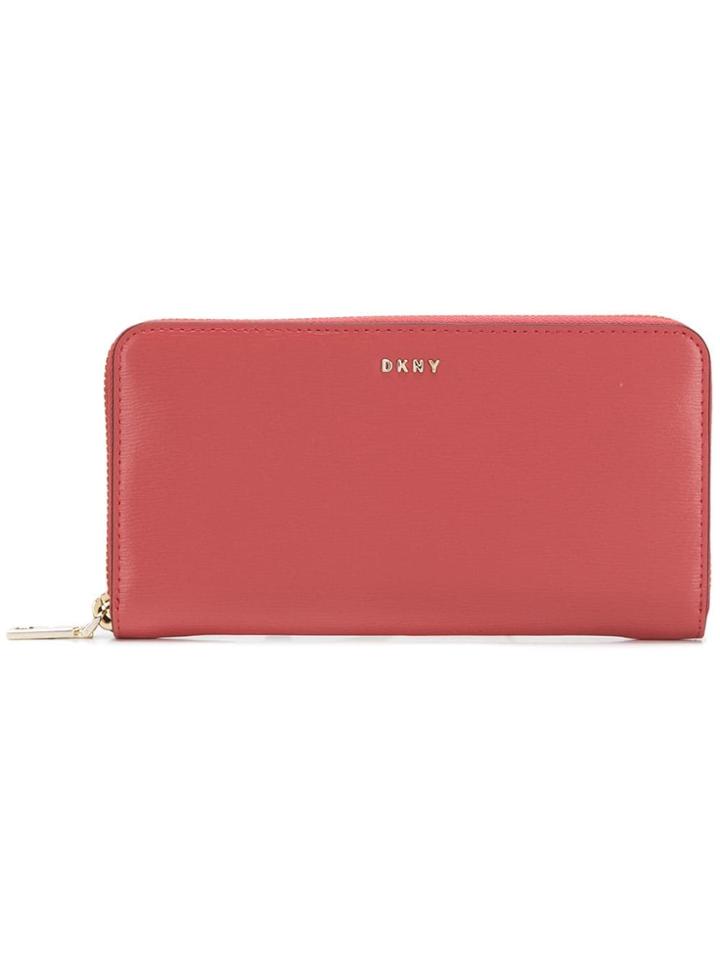 Dkny Logo Zipped Wallet - Pink